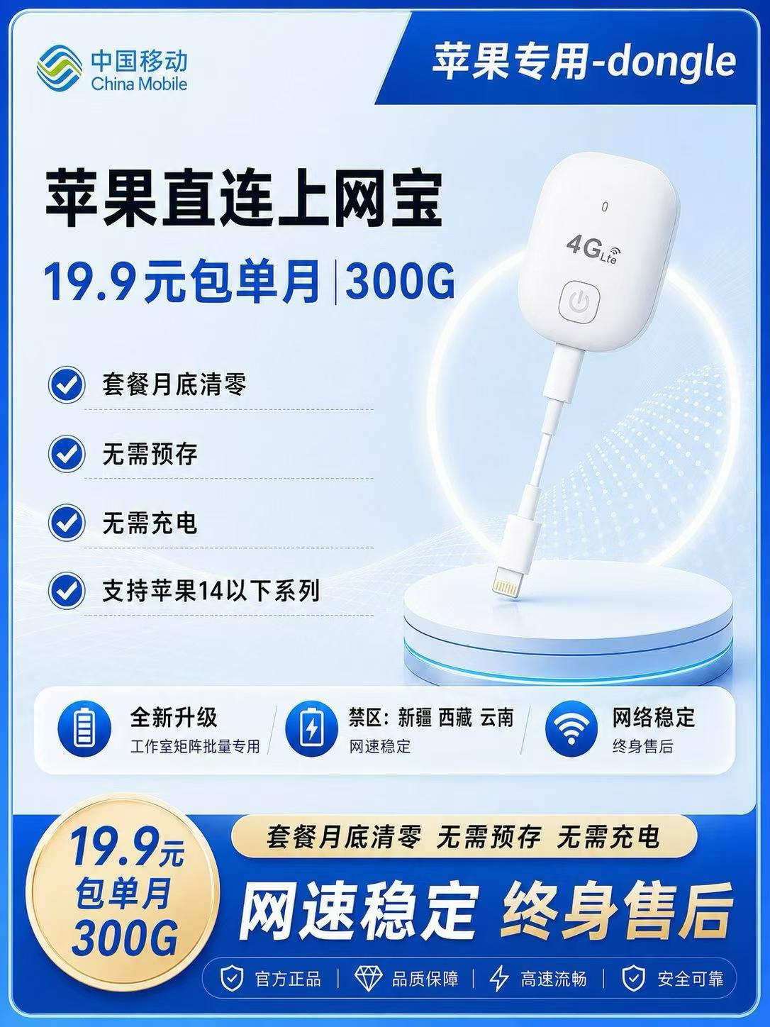 🆕随心连WiFi设备（苹果）含首月流量